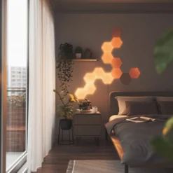 New Elements Wood Hexagons udvidelsespakke, 3 paneler Led Strips|Nanoleaf