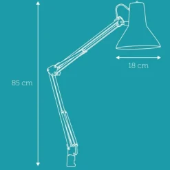 Best Jensen arkitektlampe, grå Klemmelamper
