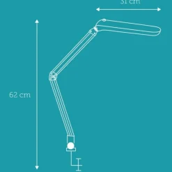 LED arkitektlampe, sort Klemmelamper