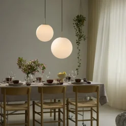 New Nora cafependel, opal/messing, Ø30 cm Nielsen Light