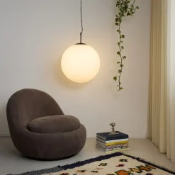 Outlet Nora cafependel, opal/sort, Ø50 cm Nielsen Light