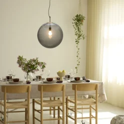 Hot Nora cafependel, røgfarvet/messing, Ø50 cm Nielsen Light