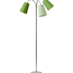 New Salsa gulvlampe, krom med grøn nuancer skærme Nielsen Light|Gulvlamper