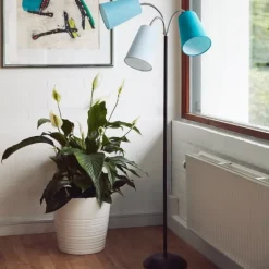 Sale Salsa gulvlampe, sort med skærme Nielsen Light|Gulvlamper