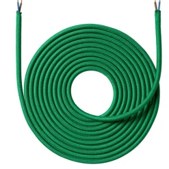 New stofledning, 2x0,75 mm², 4 meter, smaragd grøn Stofledninger|Nielsen Light