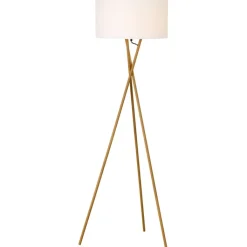 Outlet Uptown gulvlampe, træben og hvid skærm Gulvlamper