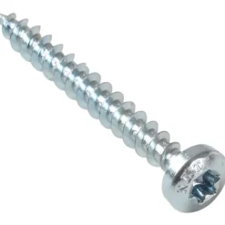 New NKT Elforzinket spånskrue, med panhoved, , 200 stk Skruer & Søm