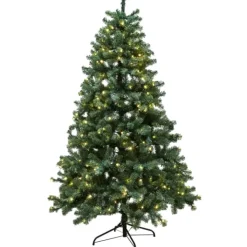 Aske kunstigt juletræ med lys, 300 x 188 cm Kunstige Juletræer