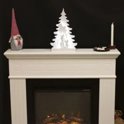 Clearance julesilhuet med snemand & lys Julepynt Med Lys