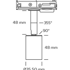 New 1F Spot Track Eco skinnespot, Skinnespots|Nordtronic
