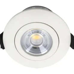 New Low Profile Flexible G2 indbygningsspot, Ø7,5 cm, hvid, Nordtronic