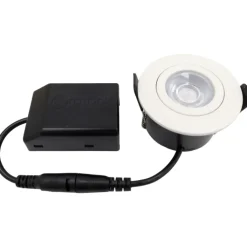 New Low Profile Flexible G2 indbygningsspot, Ø7,5 cm, hvid, Nordtronic