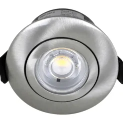 Online Low Profile Flexible indbygningsspot, driver, Ø5,5 cm, børstet alu, Nordtronic