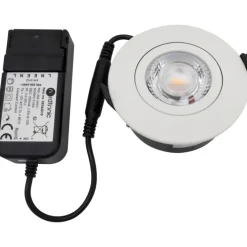 Hot Low Profile Flexible indbygningsspot, driver, Ø7,5 cm, DTW, Indbygningsspots|Nordtronic