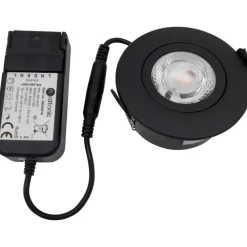 Outlet Low Profile Flexible indbygningsspot, driver, Ø7,5 cm, DTW, Nordtronic