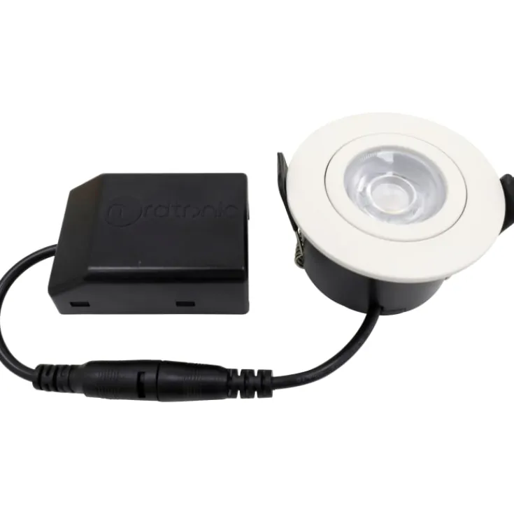 Sale Low Profile Flexible indbygningsspot, Ø5,5 cm, hvid, Nordtronic