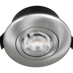 Online Low Profile Flexible indbygningsspot, Ø7,5 cm, børstet alu, Nordtronic