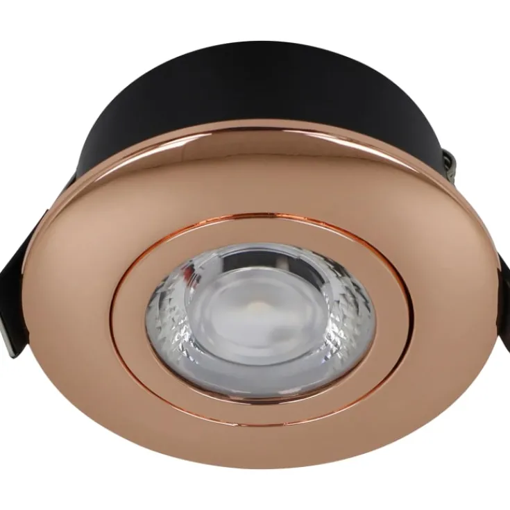 Best Low Profile Flexible indbygningsspot, Ø7,5 cm, kobber, Indbygningsspots|Nordtronic