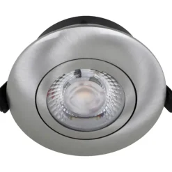 Online Low Profile Flexible indbygningsspot, Ø8,3 cm, børstet alu, Indbygningsspots|Nordtronic