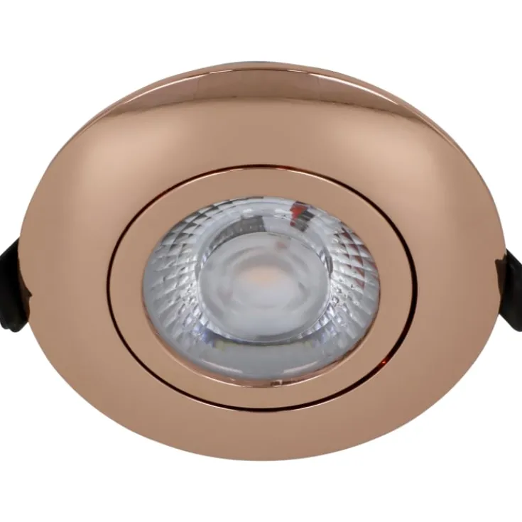 Discount Low Profile Flexible indbygningsspot, Ø8,3 cm, kobber, Nordtronic