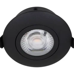 Online Low Profile Flexible indbygningsspot, Ø8,3 cm, sort, Nordtronic