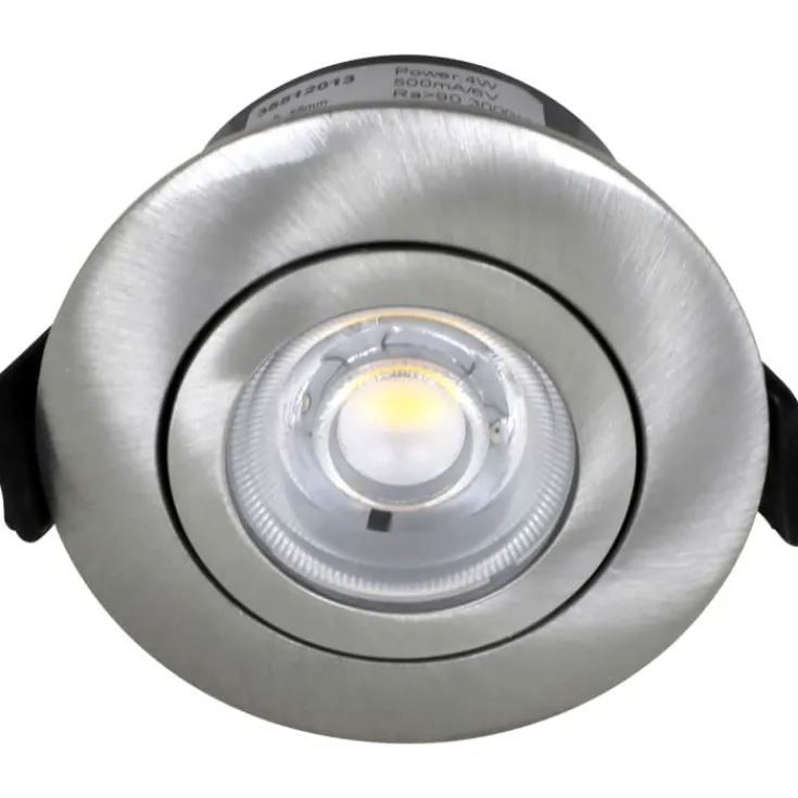 New Low Profile Flexible udendørs indbygningsspot, driver, Ø5,5 cm, børstet alu, Nordtronic|Udendørs Spots