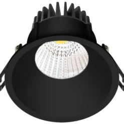 Velia indbygningsspot, mat sort, Nordtronic