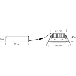 Outlet Velia Low Profile indbygningsspot, , 3000K Nordtronic