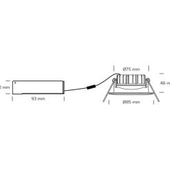 Outlet Velia Low Profile indbygningsspot, , 4000K Indbygningsspots|Nordtronic