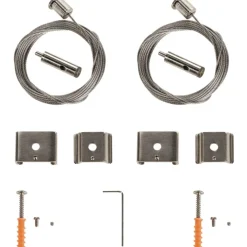 Clearance wireophæng til 1F strømskinne, 5 meter, 2-pak Strømskinner|Nordtronic