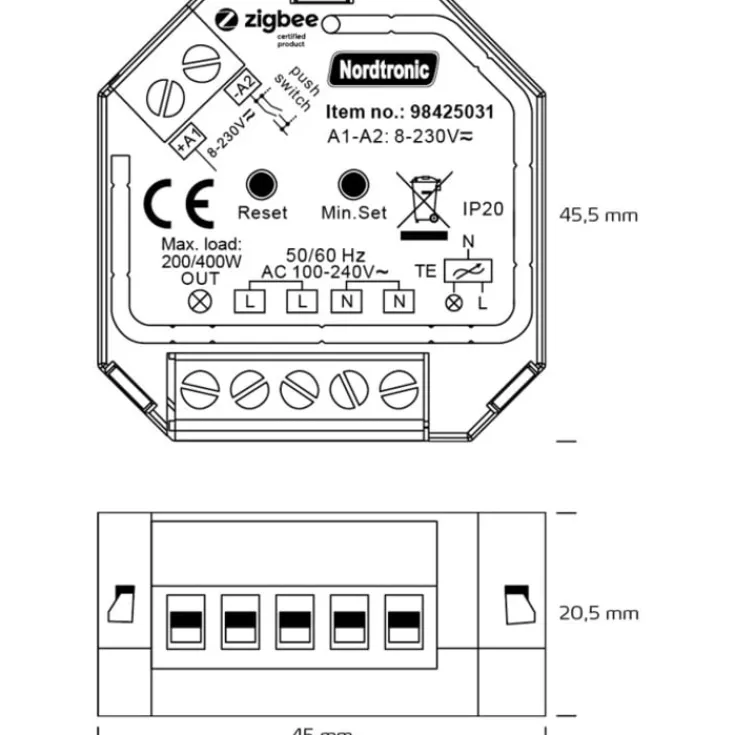 Best Zigbee lysdæmper til indbygning Lysdæmpere|Nordtronic