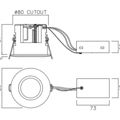 Clearance NVC Arden Pro udendørs indbygningsspot, rund, GU10, Udendørs Spots