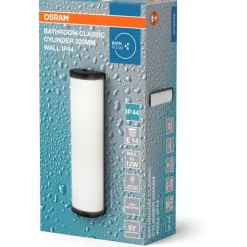Outlet Cylinder spejllampe, , sort Spejllamper
