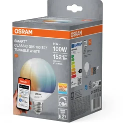 Online Smart+ Wifi E27 kronepære, 2700K, 14W Lyskilder