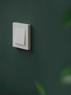 Outlet Smart+ Wifi Matter afbryder, 2-knap, hvid Afbrydere