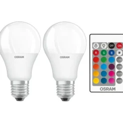 Sale Star+ E27 standardpære med fjernbetjening, 2700K, 9,7W, 2-pak Led Pærer
