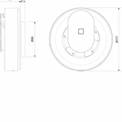 Online Calima badventilator, app styring, Ø100 mm, Badeværelsesventilatorer