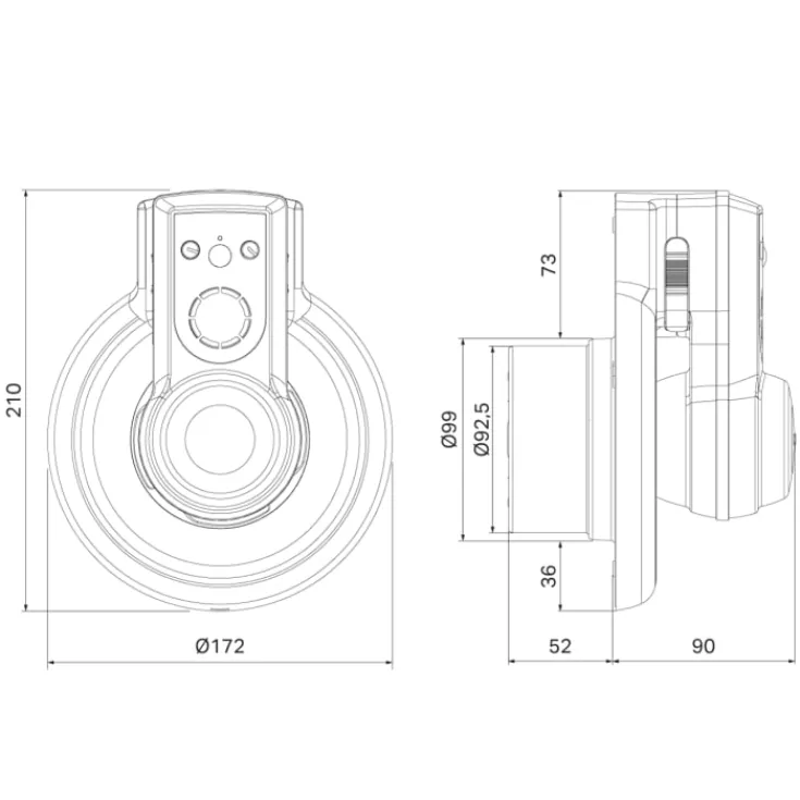 Clearance Passad 30 badventilator, fugtstyring, sensor, Ø100 mm, hvid Badeværelsesventilatorer