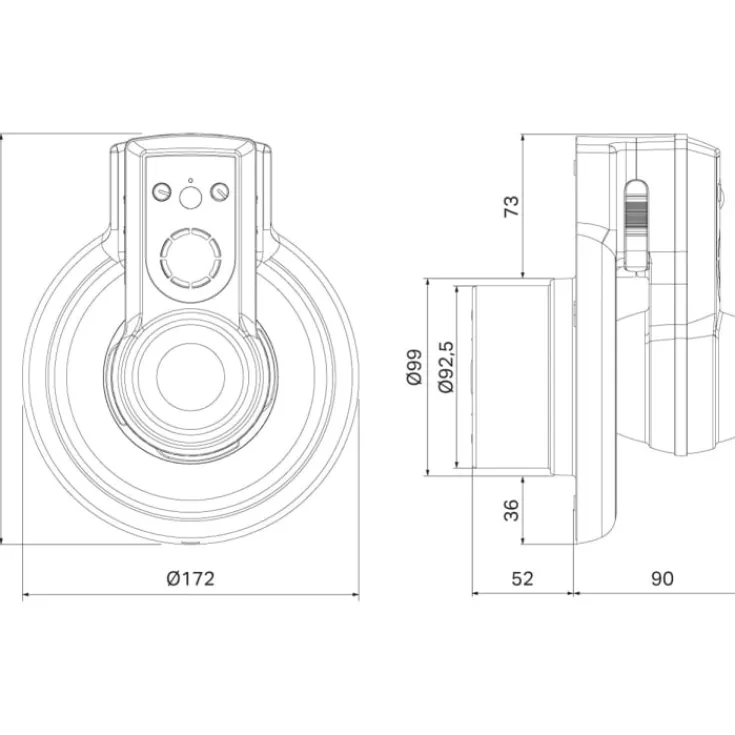 Clearance Passad 30 badventilator, fugtstyring, sensor, Ø100 mm, hvid Badeværelsesventilatorer