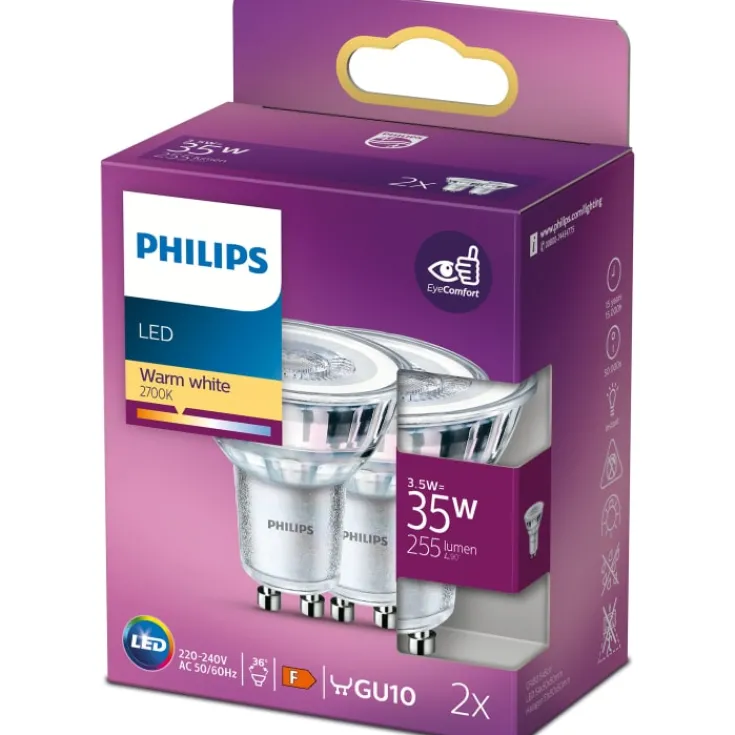 Hot Classic GU10 spotpære, 2700K, , 2-pak Led Pærer