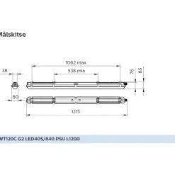 Best CoreLine WT120C LED loftarmatur 120 cm, Led Armaturer|Philips