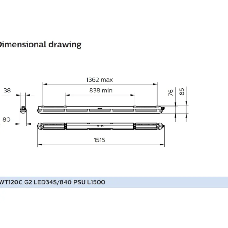 New CoreLine WT120C LED loftarmatur 150 cm, Led Armaturer|Philips