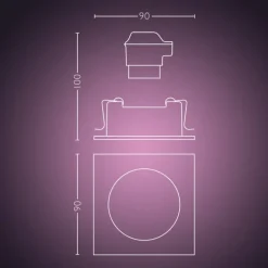 New Centura indbygningsspot, firkantet, aluminium Philips Hue|Philips Hue
