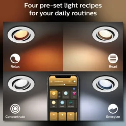 New Centura indbygningsspot, hvid, Philips Hue|Philips Hue