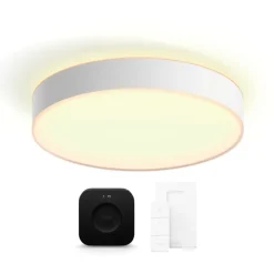 New Philips Hue Enrave plafond, hvid, Ø42 cm, startsæt Indendørs Belysning