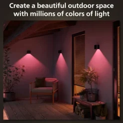 Resonate udendørs væglampe, sort Philips Hue|Philips Hue