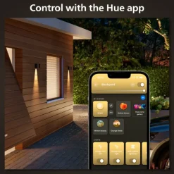 Resonate udendørs væglampe, sort Philips Hue|Philips Hue