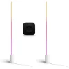 Outlet Philips Hue Signe Gradient gulvlamper med Bridge Pro, hvid, 2-pak Gulvlamper|Indendørs Belysning