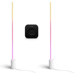 Outlet Philips Hue Signe Gradient gulvlamper med Bridge Pro, hvid, 2-pak Gulvlamper|Indendørs Belysning
