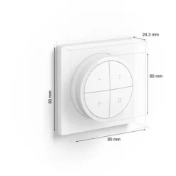 Tap Dial vægkontakt, hvid, 2-pak Philips Hue|Lysdæmpere